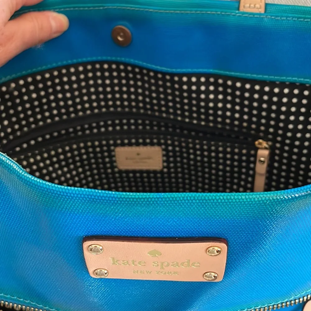 Kate Spade ♣️ turquoise tote - Picture 2 of 9